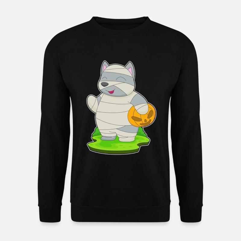 Cat Halloween Mummy - Unisex Sweatshirt - black