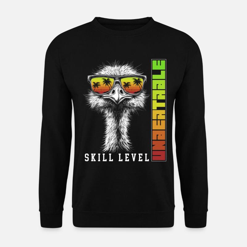 Ostrich Sunglasses Bird Unbeatable Gift - Unisex Sweatshirt - black