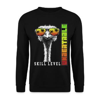 Lunettes de soleil d’autruche imbattables Cadeau d’oiseau - Sweat-shirt Unisexe - noir - Devant - Alina (178cm) & Michal (187cm)