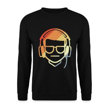 Gamer Drawing Retro - Unisex Sweatshirt - black - Front - Alina (178cm) & Michal (187cm)