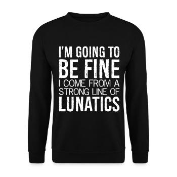 Je vais bien m’en sortir, je viens d’une ligne forte - Sweat-shirt Unisexe - noir - Devant - Alina (178cm) & Michal (187cm)