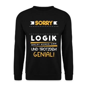 Métier Personnalisable Logique Nom Cadeau Drôle - Sweat-shirt Unisexe - noir - Devant - Alina (178cm) & Michal (187cm)