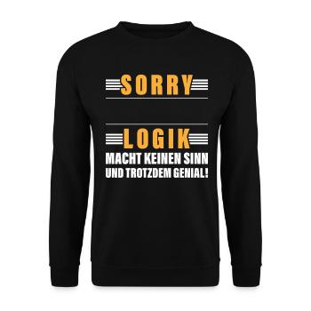 Customizable Profession Logic Name Gift Funny - Unisex Sweatshirt - black - Front - Alina (178cm) & Michal (187cm)