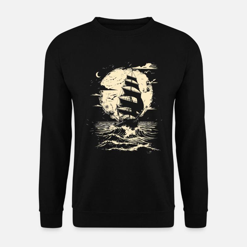 Sailing Drawing - Unisex Sweatshirt - black