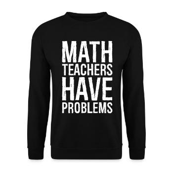 Les professeurs de mathématiques ont des problèmes - Sweat-shirt Unisexe - noir - Devant - Alina (178cm) & Michal (187cm)