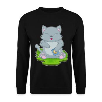 Cat Potato Chips - Unisex Sweatshirt - black - Front - Alina (178cm) & Michal (187cm)