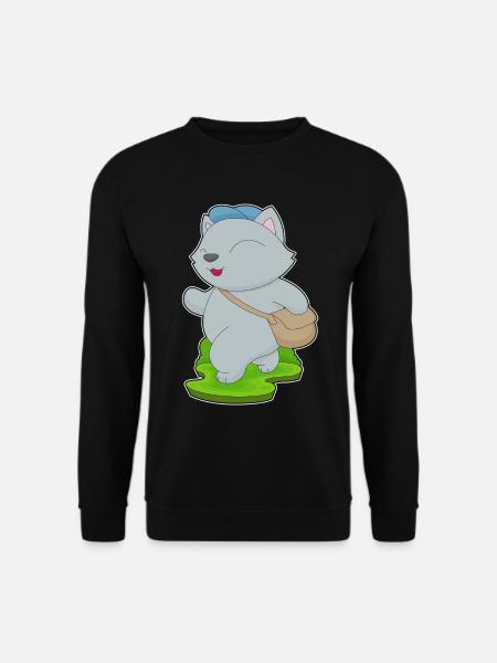 Cat Shoulder Bag - Unisex Sweatshirt - black