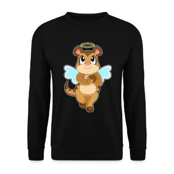 Ailes d’ange suricate - Sweat-shirt Unisexe - noir - Devant - Alina (178cm) & Michal (187cm)
