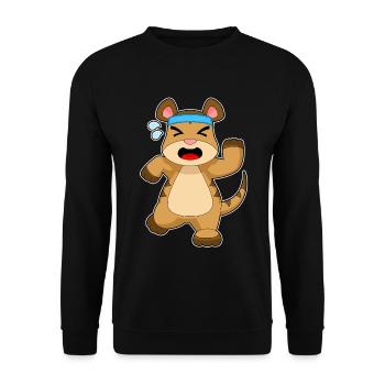 Meerkat jogging jogger sport - Unisex Sweatshirt - black - Front - Alina (178cm) & Michal (187cm)