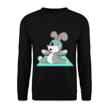 Hase Yoga Fitness Gymnastik - Unisex Pullover - Schwarz - Vorne - Alina (178cm) & Michal (187cm)