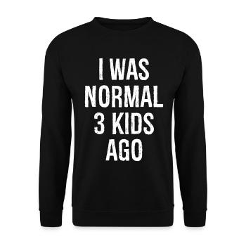 J’avais un âge normal de 3 enfants - Sweat-shirt Unisexe - noir - Devant - Alina (178cm) & Michal (187cm)