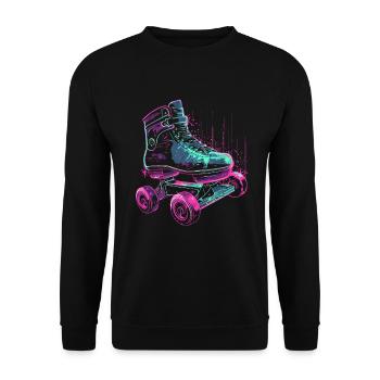 Rollschuhe Steampunk - Unisex Pullover - Schwarz - Vorne - Alina (178cm) & Michal (187cm)