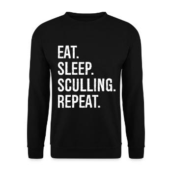 Manger dormir godille répéter - Sweat-shirt Unisexe - noir - Devant - Alina (178cm) & Michal (187cm)