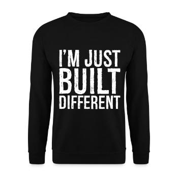I'm just built different - Unisex Sweatshirt - black - Front - Alina (178cm) & Michal (187cm)