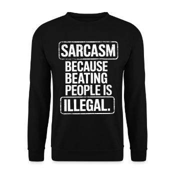 Sarcasm Because Honesty Is Too Harsh Funny Quote - Unisex Sweatshirt - black - Front - Alina (178cm) & Michal (187cm)