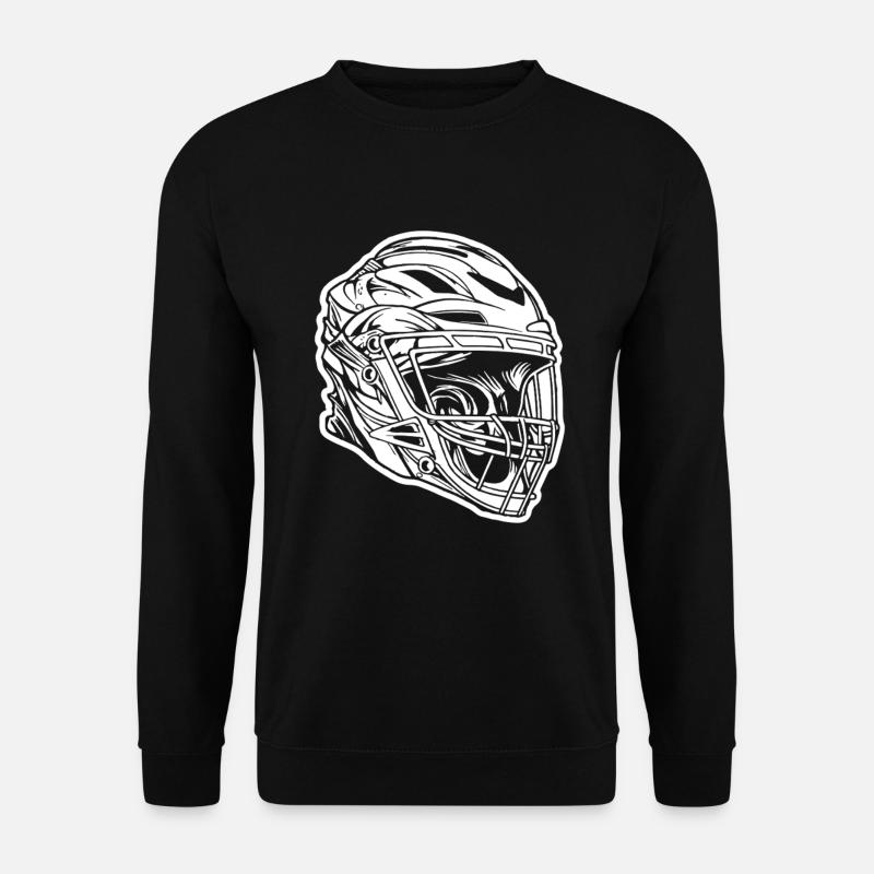 Lacrosse Helmet Sketch - Unisex Sweatshirt - black