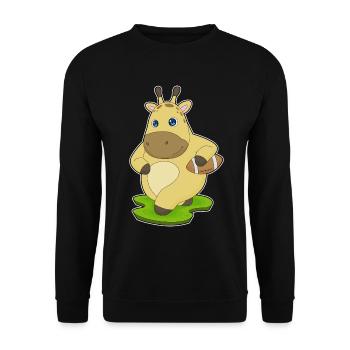 Sport de football américain de girafe - Sweat-shirt Unisexe - noir - Devant - Alina (178cm) & Michal (187cm)