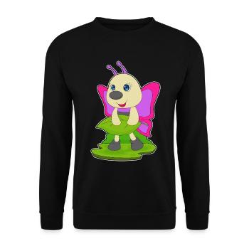 Feuille de papillon - Sweat-shirt Unisexe - noir - Devant - Alina (178cm) & Michal (187cm)