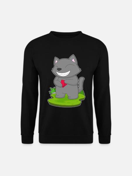 Cat Poker Poker Cards - Unisex Sweatshirt - black