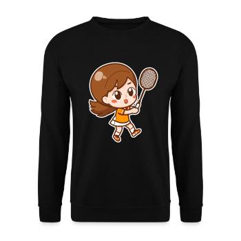 Badminton Girls - Unisex Sweatshirt - black - Front - Alina (178cm) & Michal (187cm)