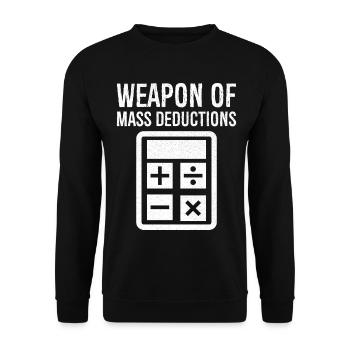 Arme de déductions de masse - Sweat-shirt Unisexe - noir - Devant - Alina (178cm) & Michal (187cm)