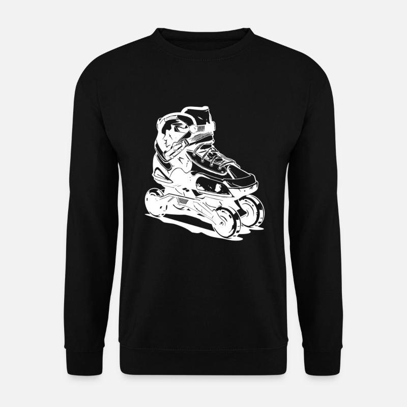 Roller Skates Zeichnung - Unisex Pullover - Schwarz