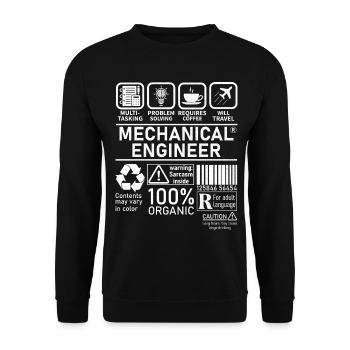 Mechanical Engineer multi tasking problem solving - Unisex Pullover - Schwarz - Vorne - Alina (178cm) & Michal (187cm)