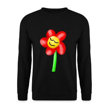 dreamy tired flower flowers summer - Unisex Sweatshirt - black - Front - Alina (178cm) & Michal (187cm)