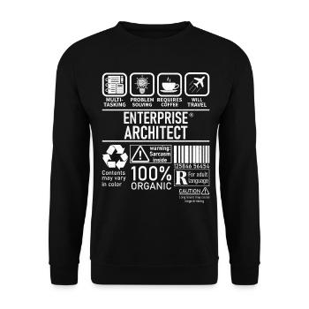 Enterprise Architect multi tasking problem solving - Unisex Pullover - Schwarz - Vorne - Alina (178cm) & Michal (187cm)