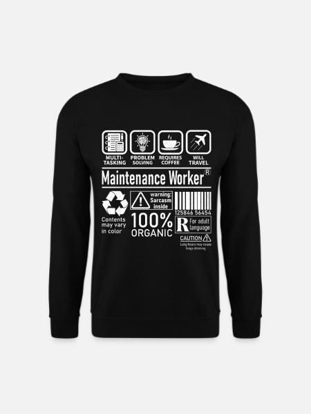 Agent d’entretien multitâche résolution de problèmes - Sweat-shirt Unisexe - noir