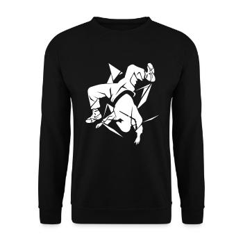 Croquis de breakdancer - Sweat-shirt Unisexe - noir - Devant - Alina (178cm) & Michal (187cm)