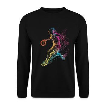 Basketball player - Unisex Sweatshirt - black - Front - Alina (178cm) & Michal (187cm)