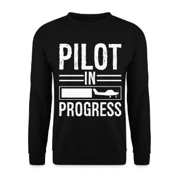 Pilote en cours - Sweat-shirt Unisexe - noir - Devant - Alina (178cm) & Michal (187cm)