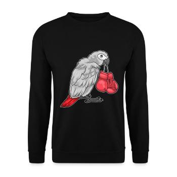 Parrot Boxer Gants de boxe Boxe - Sweat-shirt Unisexe - noir - Devant - Alina (178cm) & Michal (187cm)