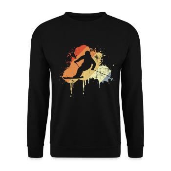 Sports d’hiver vintage - Sweat-shirt Unisexe - noir - Devant - Alina (178cm) & Michal (187cm)