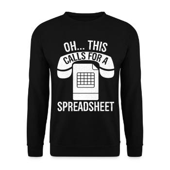 Oh this calls for a spreadsheet - Unisex Sweatshirt - black - Front - Alina (178cm) & Michal (187cm)