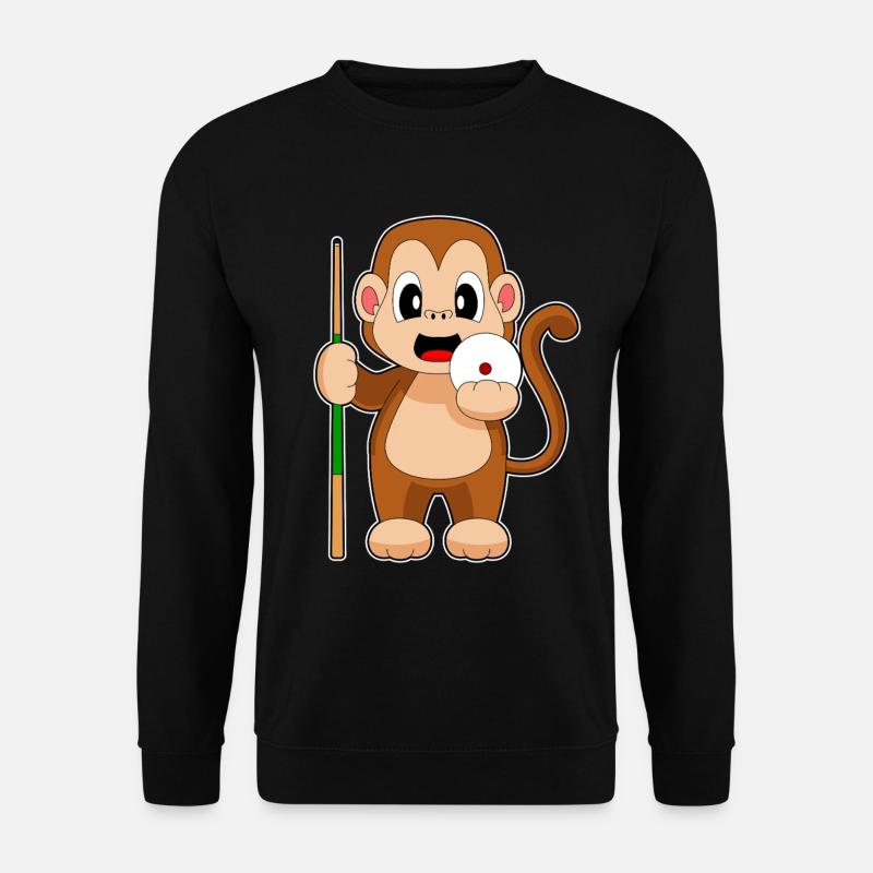 Monkey Billiard Cue - Unisex Sweatshirt - black