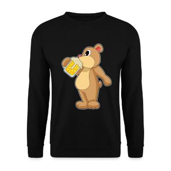 Bär Beer - Unisex Sweatshirt - black - Front - Alina (178cm) & Michal (187cm)