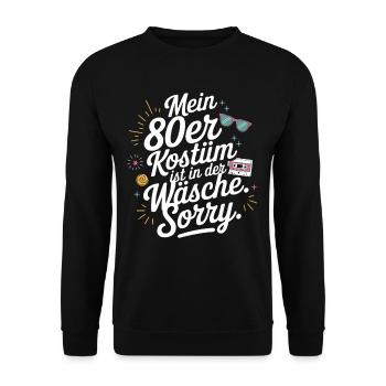 80s Costume Is In The Lingerie 80s Party 80s - Unisex Sweatshirt - black - Front - Alina (178cm) & Michal (187cm)