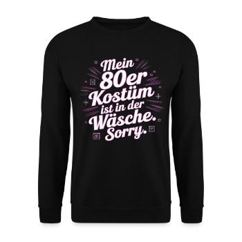 80s Costume Is In The Lingerie 80s Party 80s - Unisex Sweatshirt - black - Front - Alina (178cm) & Michal (187cm)