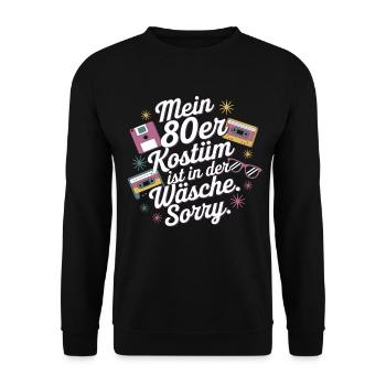 80s Costume Is In The Lingerie 80s Party 80s - Unisex Sweatshirt - black - Front - Alina (178cm) & Michal (187cm)