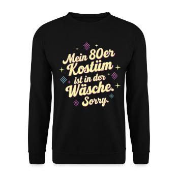 80s Costume Is In The Lingerie 80s Party 80s - Unisex Sweatshirt - black - Front - Alina (178cm) & Michal (187cm)