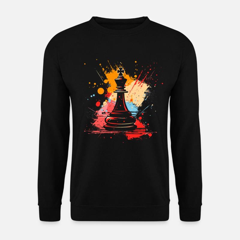 Schachfiguren Graffiti - Unisex Pullover - Schwarz