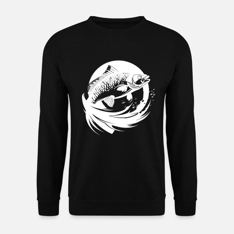Fisch Zeichnung - Unisex Pullover - Schwarz