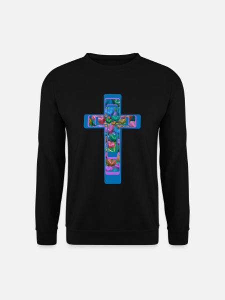 Croix Croix Coeurs Coeurs - Sweat-shirt Unisexe - noir