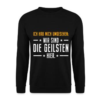J’ai regardé autour de moi, nous sommes les plus chauds ici - Sweat-shirt Unisexe - noir - Devant - Alina (178cm) & Michal (187cm)