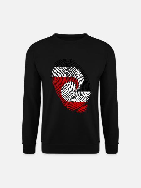 Maori flag fingerprints - Unisex Sweatshirt - black
