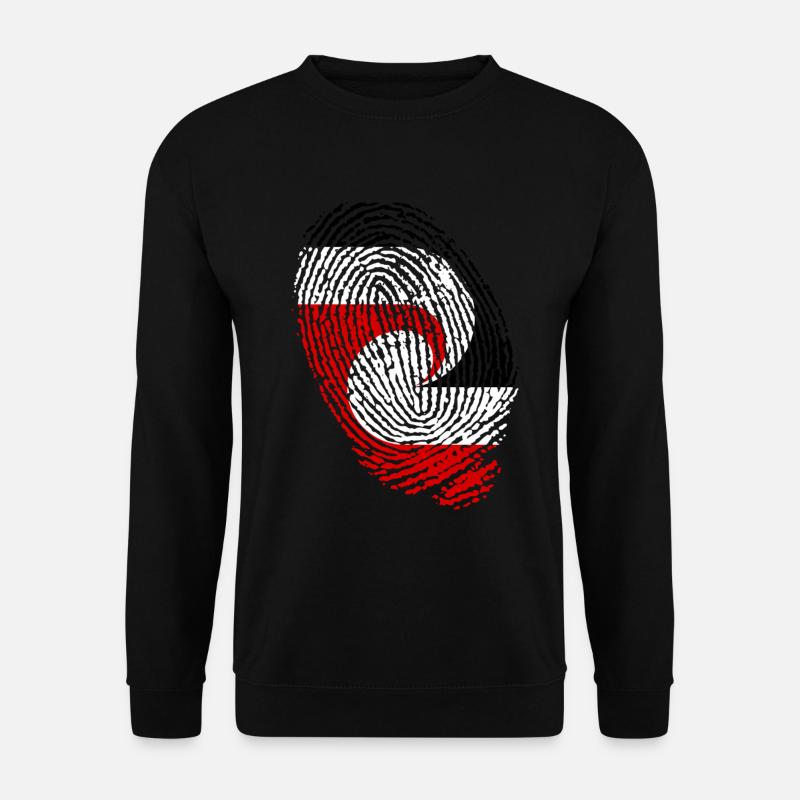 Maori flag fingerprints - Unisex Sweatshirt - black