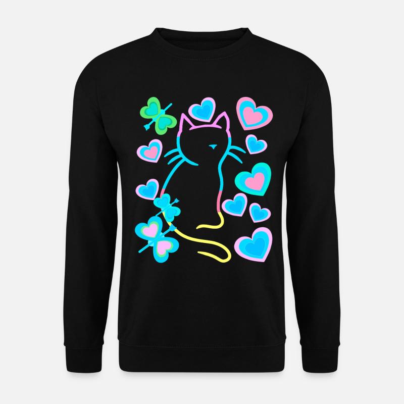 Retro Cat Cats - Unisex Sweatshirt - black