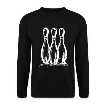 Bowling Pins - Unisex Sweatshirt - black - Front - Alina (178cm) & Michal (187cm)